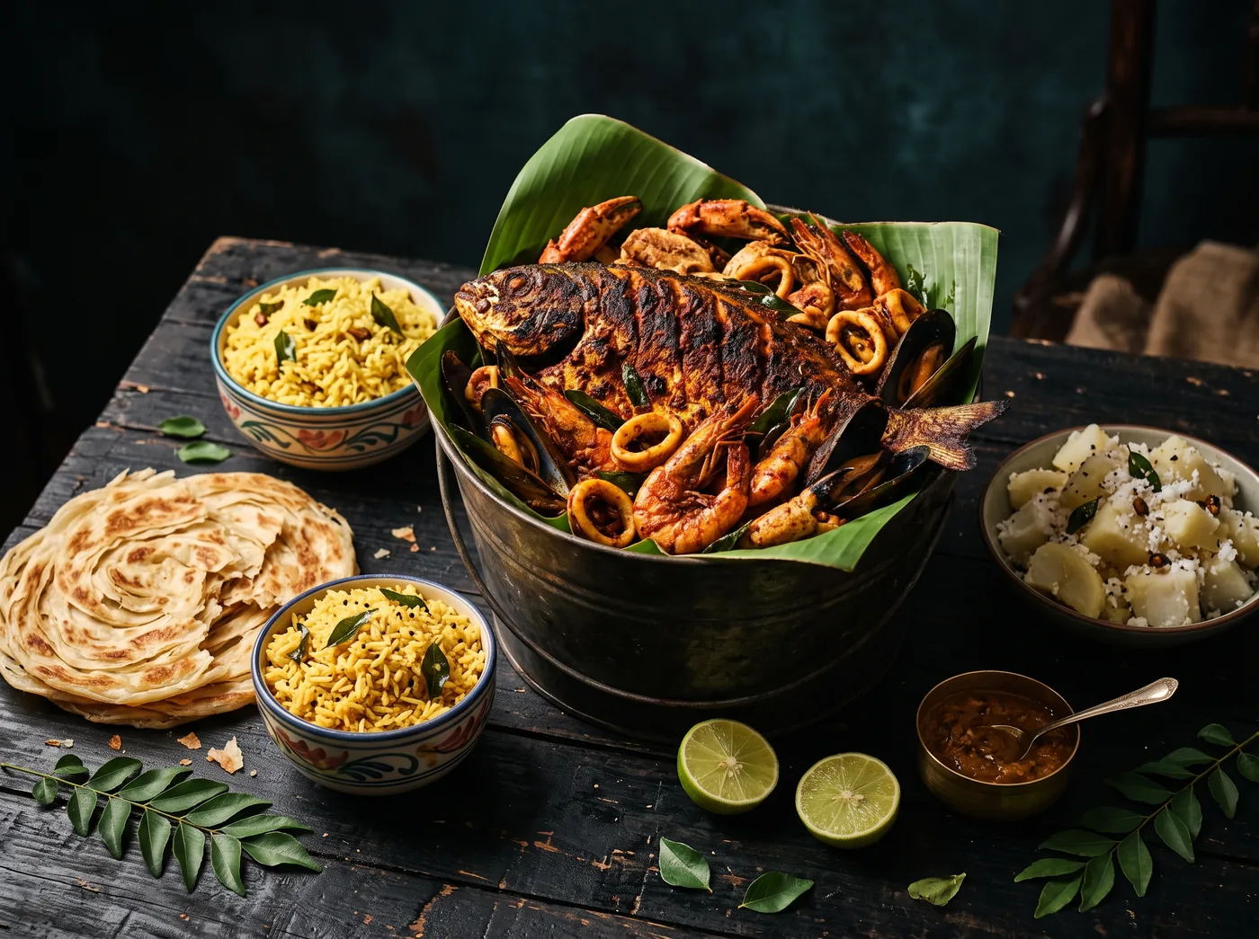 Cochin harbour seafood bucket