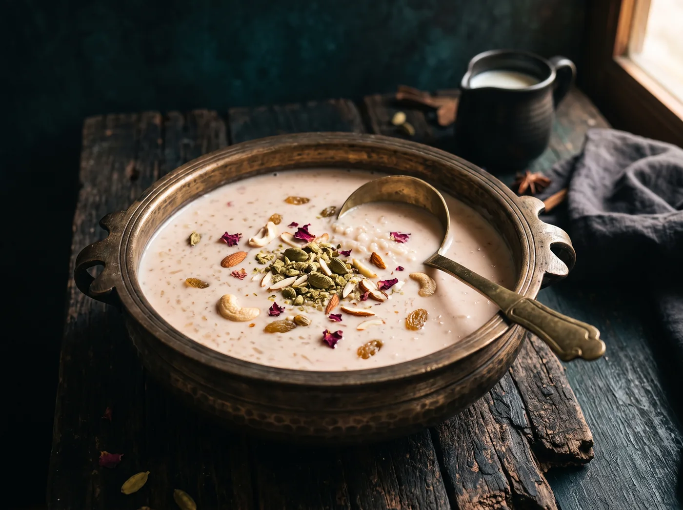 Paal payasam in a bronze uruli